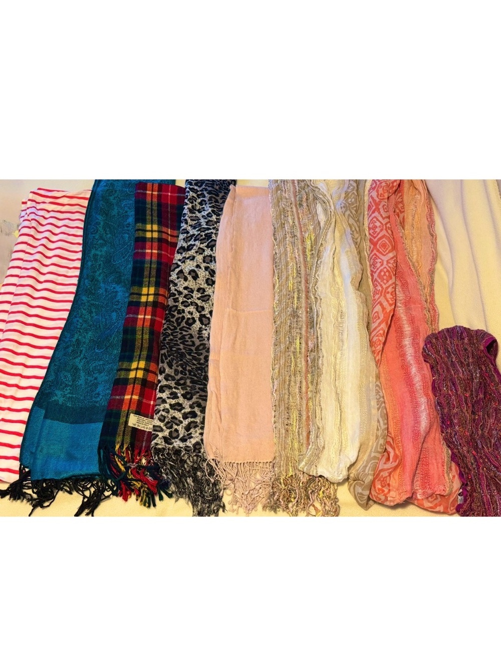 Lot of 9 Women's Scarves, Infinity, Cejon, INC, Sonoma, Made In Italy(1)